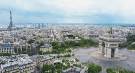 The world famous Arc de Triomphe