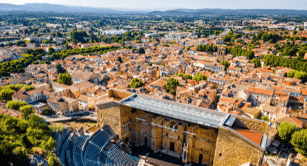 View of the ancient Roman city of Orange
