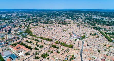 Aerial photo of Aix en Provence city