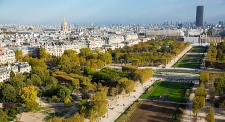 Views of Champ de Mars from the Eiffel Tower