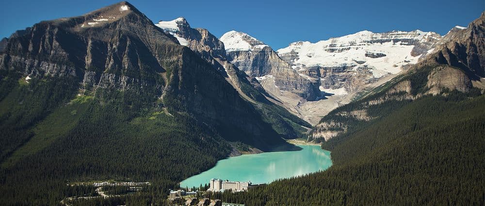 Fairmont Chateau Lake Louise Aerial View