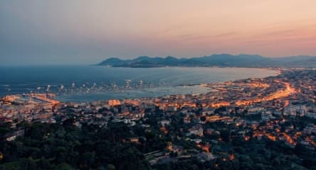Bay of Cannes on the French Riviera