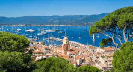 Saint-Tropez old town and yacht marina