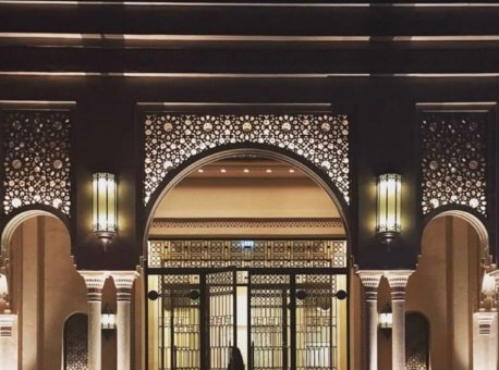 Entranceway in the evening